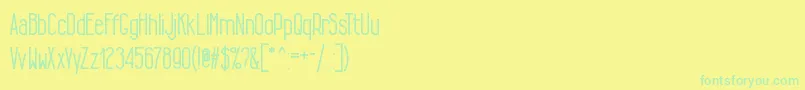 TallLean Font – Green Fonts on Yellow Background