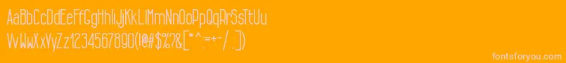 TallLean Font – Pink Fonts on Orange Background