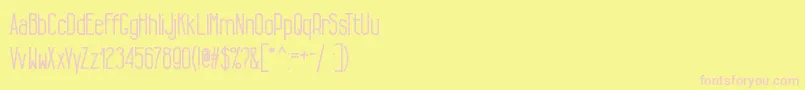 TallLean Font – Pink Fonts on Yellow Background