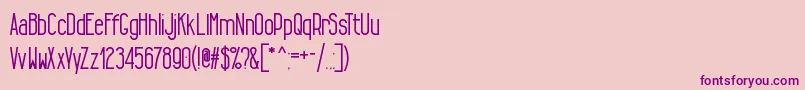 TallLean Font – Purple Fonts on Pink Background
