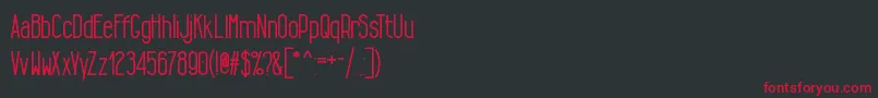 TallLean Font – Red Fonts on Black Background