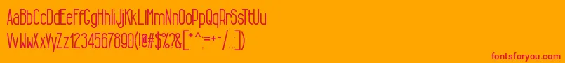 TallLean Font – Red Fonts on Orange Background