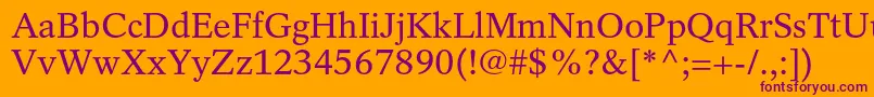 RotationltstdRoman Font – Purple Fonts on Orange Background