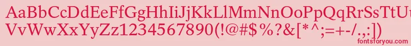 RotationltstdRoman Font – Red Fonts on Pink Background