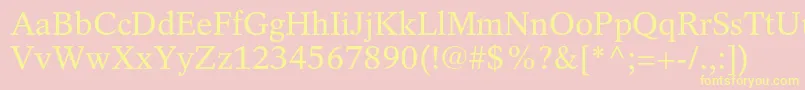 RotationltstdRoman Font – Yellow Fonts on Pink Background