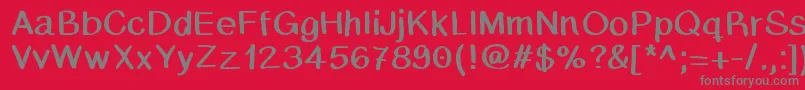 Caballar Font – Gray Fonts on Red Background