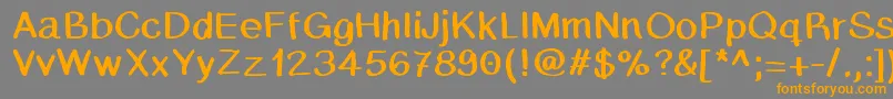 Caballar-Schriftart – Orangefarbene Schriften auf grauem Hintergrund