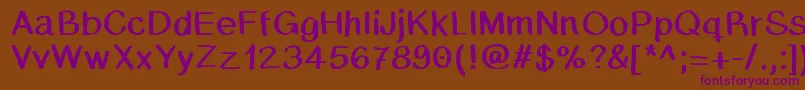 Caballar Font – Purple Fonts on Brown Background