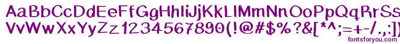 Caballar Font – Purple Fonts on White Background