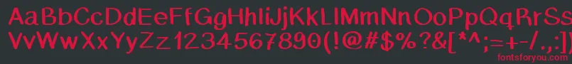 Caballar Font – Red Fonts on Black Background