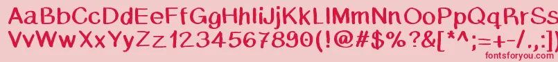 Caballar Font – Red Fonts on Pink Background