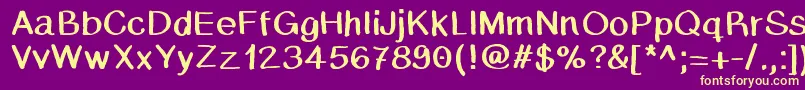 Caballar Font – Yellow Fonts on Purple Background