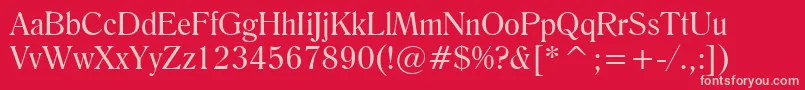 SalernomiJ Font – Pink Fonts on Red Background