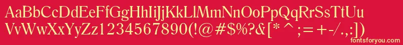 SalernomiJ Font – Yellow Fonts on Red Background