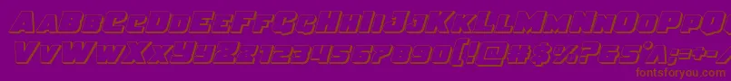 Justice3D Font – Brown Fonts on Purple Background