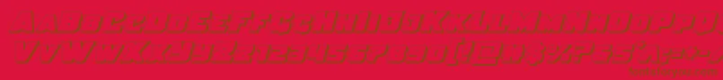 Justice3D Font – Brown Fonts on Red Background