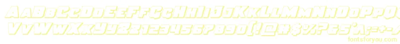 Justice3D Font – Yellow Fonts on White Background