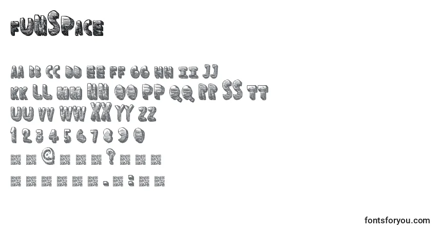 Czcionka Funspace – alfabet, cyfry, specjalne znaki
