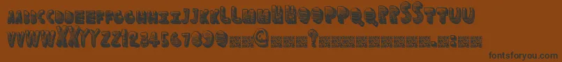 Funspace Font – Black Fonts on Brown Background