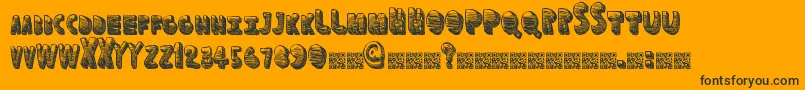 Funspace Font – Black Fonts on Orange Background