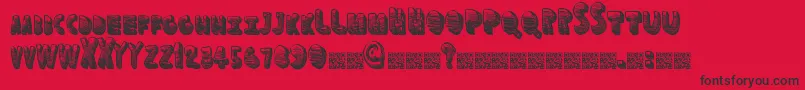 Funspace Font – Black Fonts on Red Background