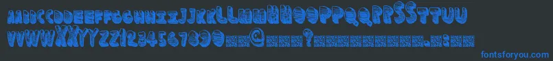 Funspace Font – Blue Fonts on Black Background