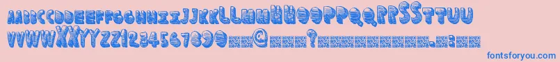 Funspace Font – Blue Fonts on Pink Background