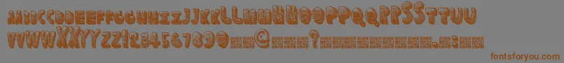 Funspace-fontti – ruskeat fontit harmaalla taustalla