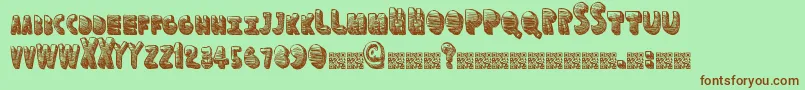Funspace Font – Brown Fonts on Green Background