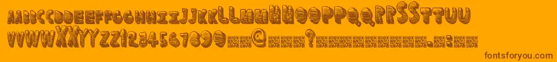 Funspace Font – Brown Fonts on Orange Background