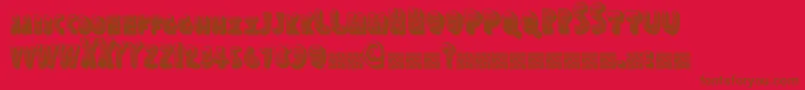 Funspace Font – Brown Fonts on Red Background