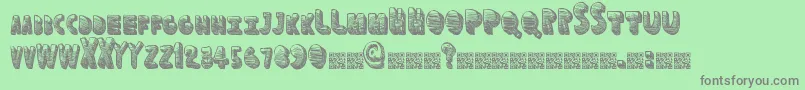 fuente Funspace – Fuentes Grises Sobre Fondo Verde