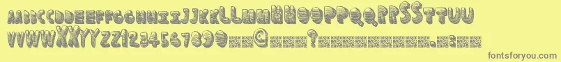 Funspace-Schriftart – Graue Schriften auf gelbem Hintergrund