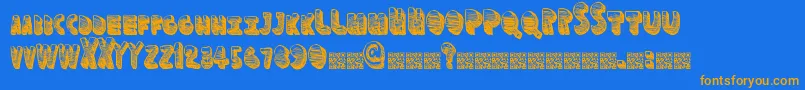 Funspace Font – Orange Fonts on Blue Background