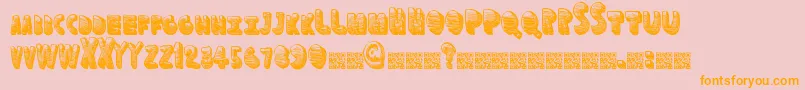 Funspace Font – Orange Fonts on Pink Background