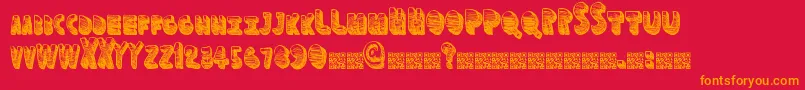 Funspace Font – Orange Fonts on Red Background