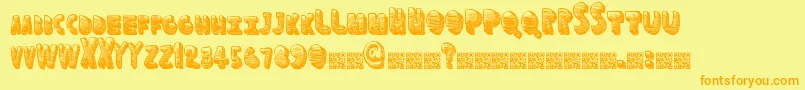 Funspace Font – Orange Fonts on Yellow Background