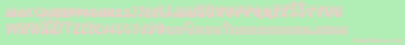 Funspace Font – Pink Fonts on Green Background