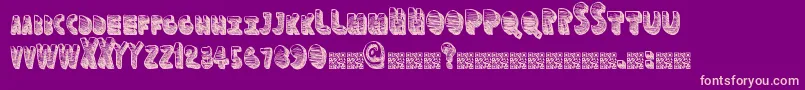 Fonte Funspace – fontes rosa em um fundo violeta