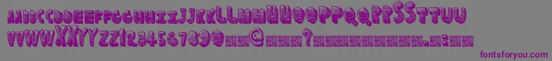 Funspace-Schriftart – Violette Schriften auf grauem Hintergrund