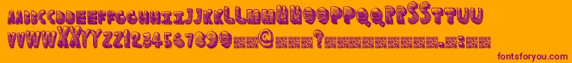 Funspace Font – Purple Fonts on Orange Background