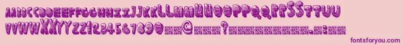 Funspace-fontti – violetit fontit vaaleanpunaisella taustalla