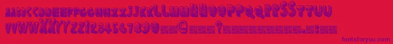Funspace Font – Purple Fonts on Red Background