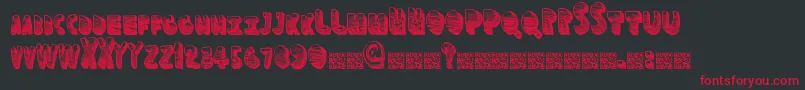 Funspace Font – Red Fonts on Black Background