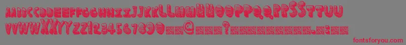 Funspace Font – Red Fonts on Gray Background