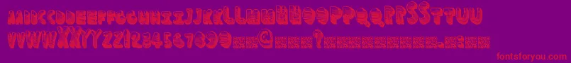 Funspace Font – Red Fonts on Purple Background