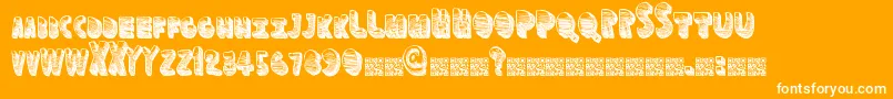 Funspace Font – White Fonts on Orange Background