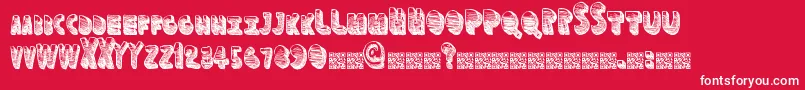Funspace Font – White Fonts on Red Background