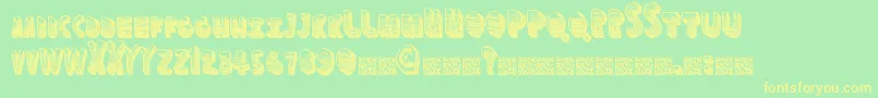 Funspace Font – Yellow Fonts on Green Background