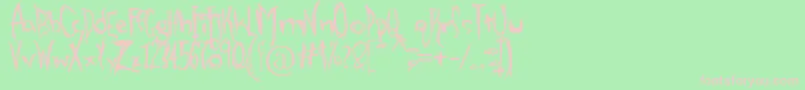Шрифт AlienStrawberry – розовые шрифты на зелёном фоне